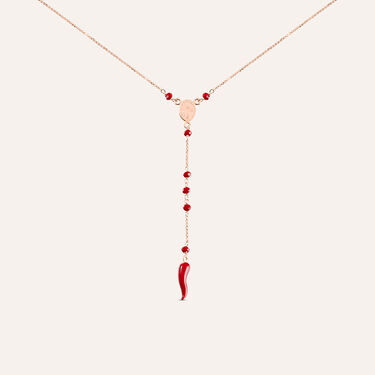 Collana Rosario Silver Soul Argento Rosa Cristallo - Collane Rosario Donna | Stroili